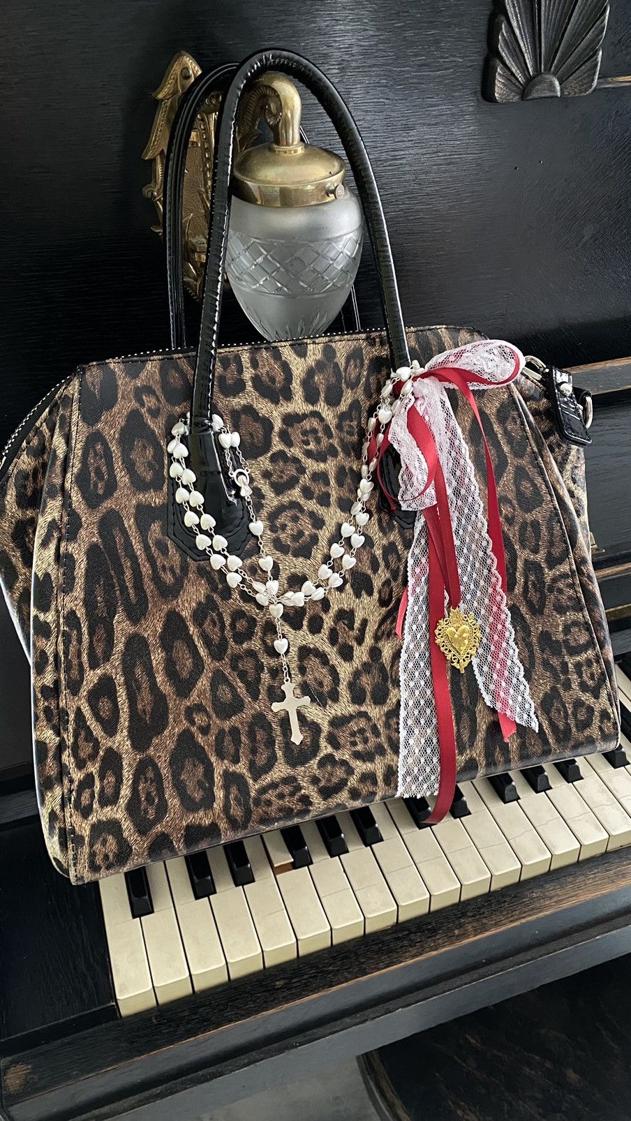 Vintage Leopard vintage tote bag Size ONE SIZE - 2 Thumbnail