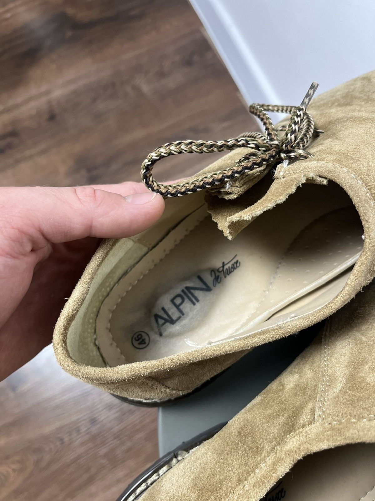 Other Alpin Suede Leather Shoes Beige Size 46 EU Chunky Sole Size US 12 / EU 45 - 14 Thumbnail