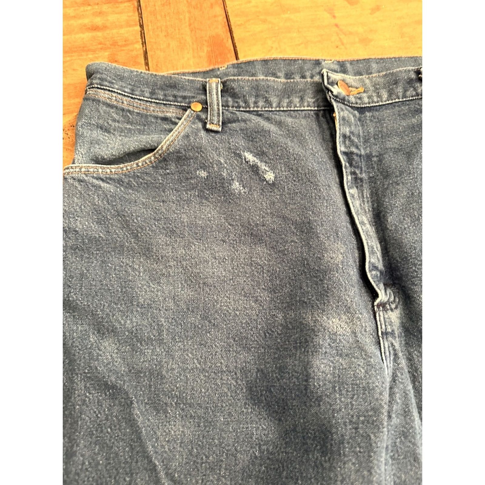 Wrangler VINTAGE Wrangler Jeans Cowboy Bootcut 38x32 Denim USA Made 13MWZK Blue Mens Size US 38 / EU 54 - 3 Thumbnail