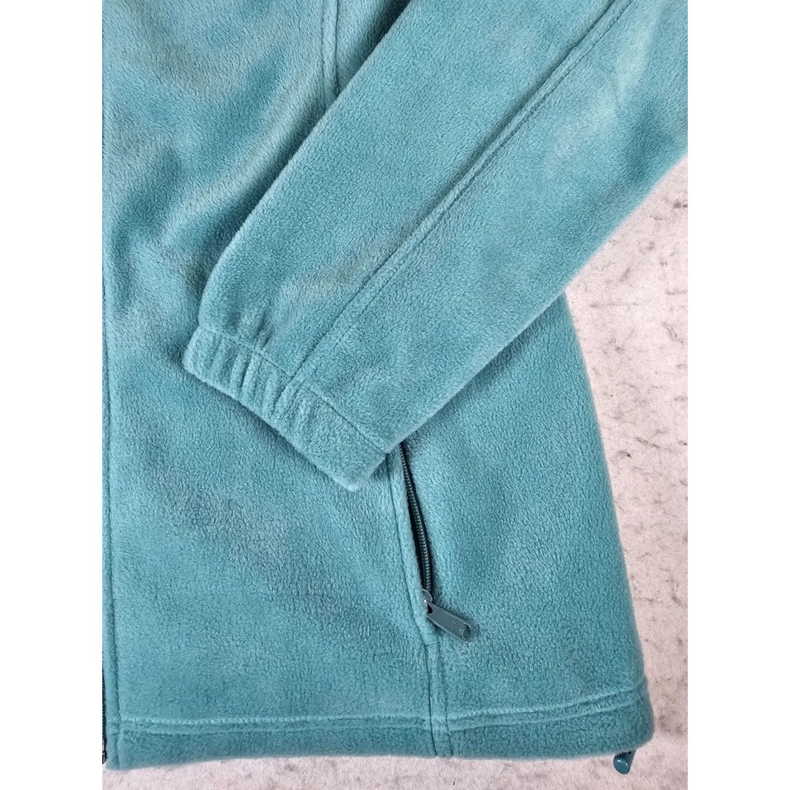 Altea Columbia Benton Springs Full Zip Fleece Mock Neck Jacket Women's 1X Teal Modern Outdoor 90s Vintage Mens? Womens Size XL / US 12-14 / IT 48-50 - 6 Thumbnail