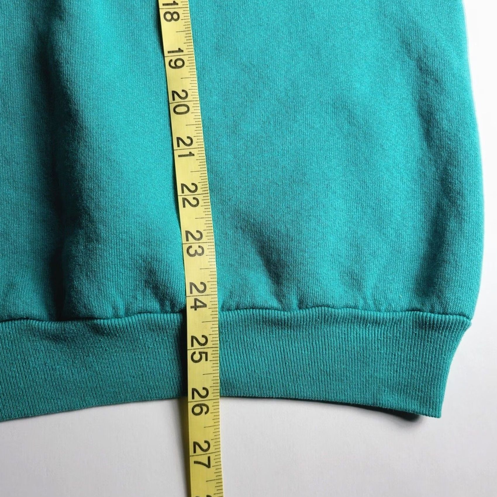 Fruit Of The Loom VINTAGE Fruit of the Loom Crew Neck Sweater Men XL Turquoise Aqua 1990s Solid Knit Pullover Shirt Size XL Mens Size US XL / EU 56 / 4 - 5 Thumbnail