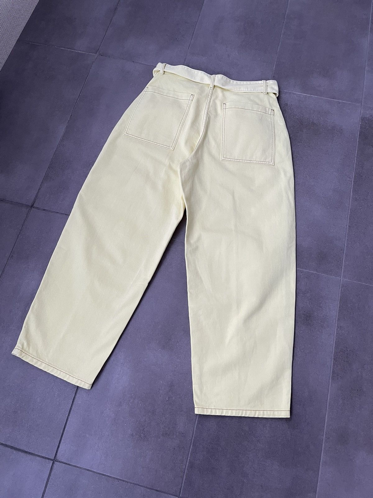 Other !DS! SS22 Lukhanyo Mdingi Belted Yellow Denim Pants Size US 30 / EU 46 - 13 Thumbnail