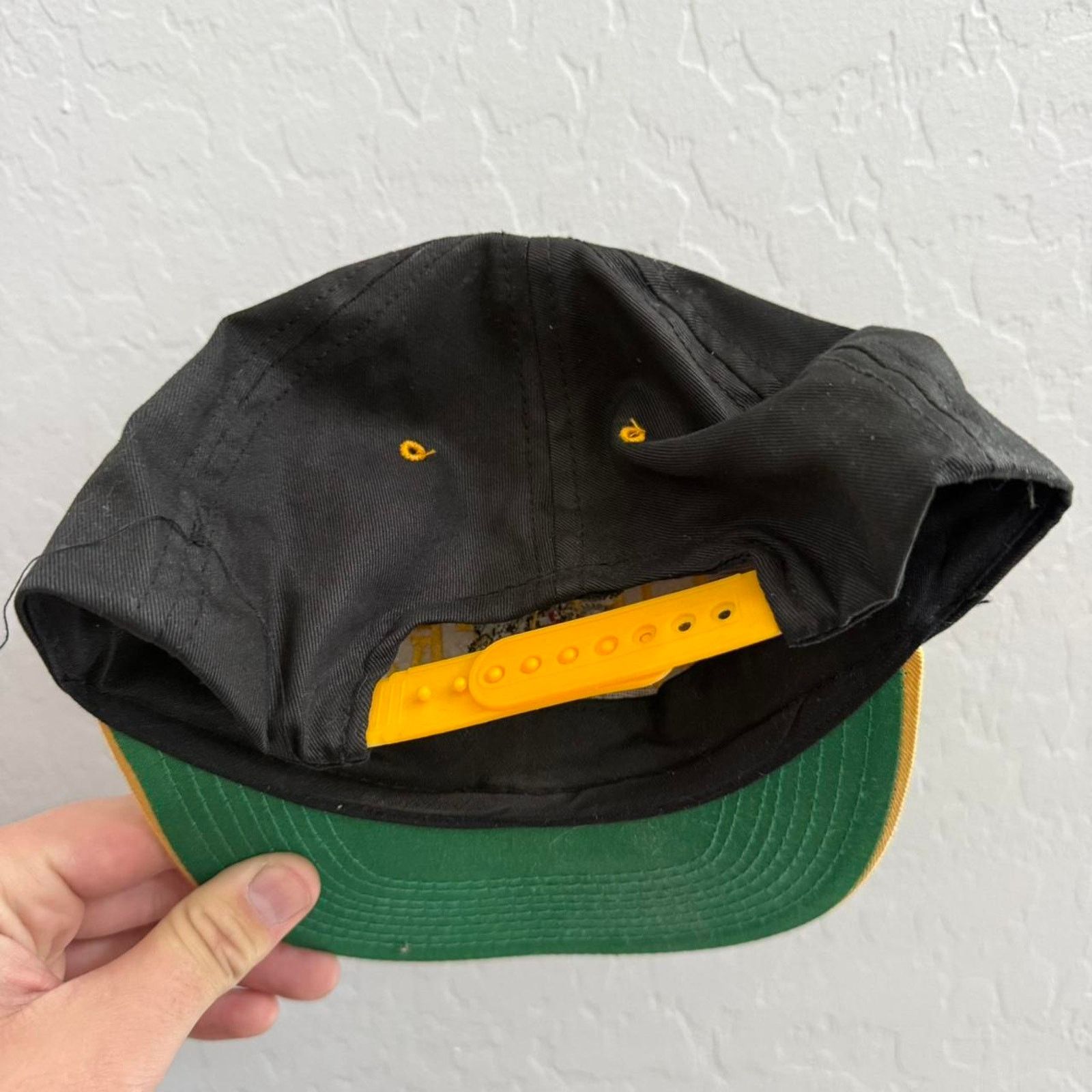 Logo 7 Vintage 90s Steelers Miner Logo Snapback Black Yellow Size ONE SIZE - 4 Thumbnail