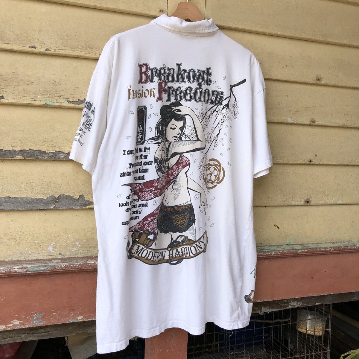 Hysteric Glamour Japanese Breakout Freedom Yakuza Girl Polo Tshirt Size US XL / EU 56 / 4 - 2 Thumbnail
