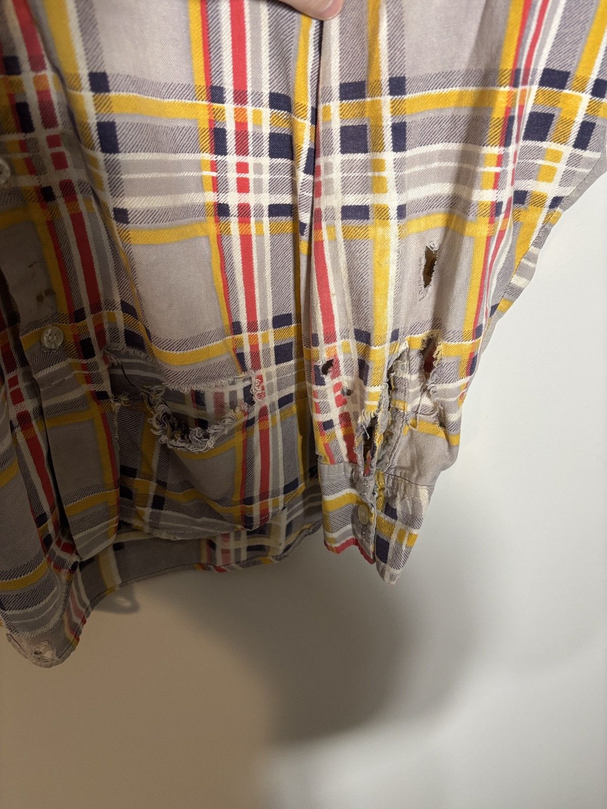 Vintage Vintage Golden Line Flannel Shirt 60s Thrashed Distressed L Size US L / EU 52-54 / 3 - 4 Thumbnail