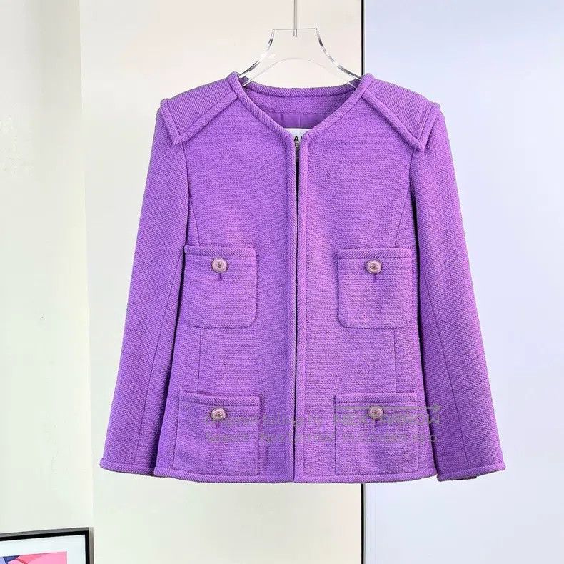 Chanel Chanel 20C purple four-pocket jacket Size XXS / US 00 / IT 34 - 1 Thumbnail