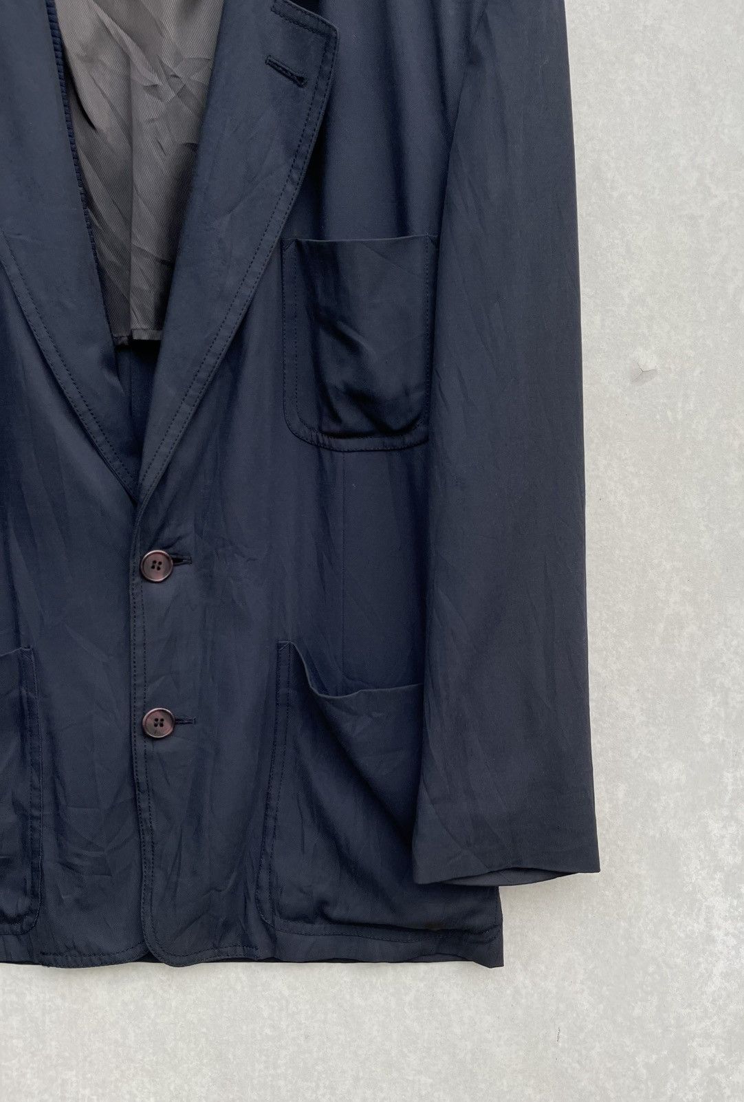 Jean Paul Gaultier × Vintage 🔥VINTAGE BOGY'S ITALY DOUBLE COLLAR BLAZER JACKET Size US L / EU 52-54 / 3 - 5 Thumbnail