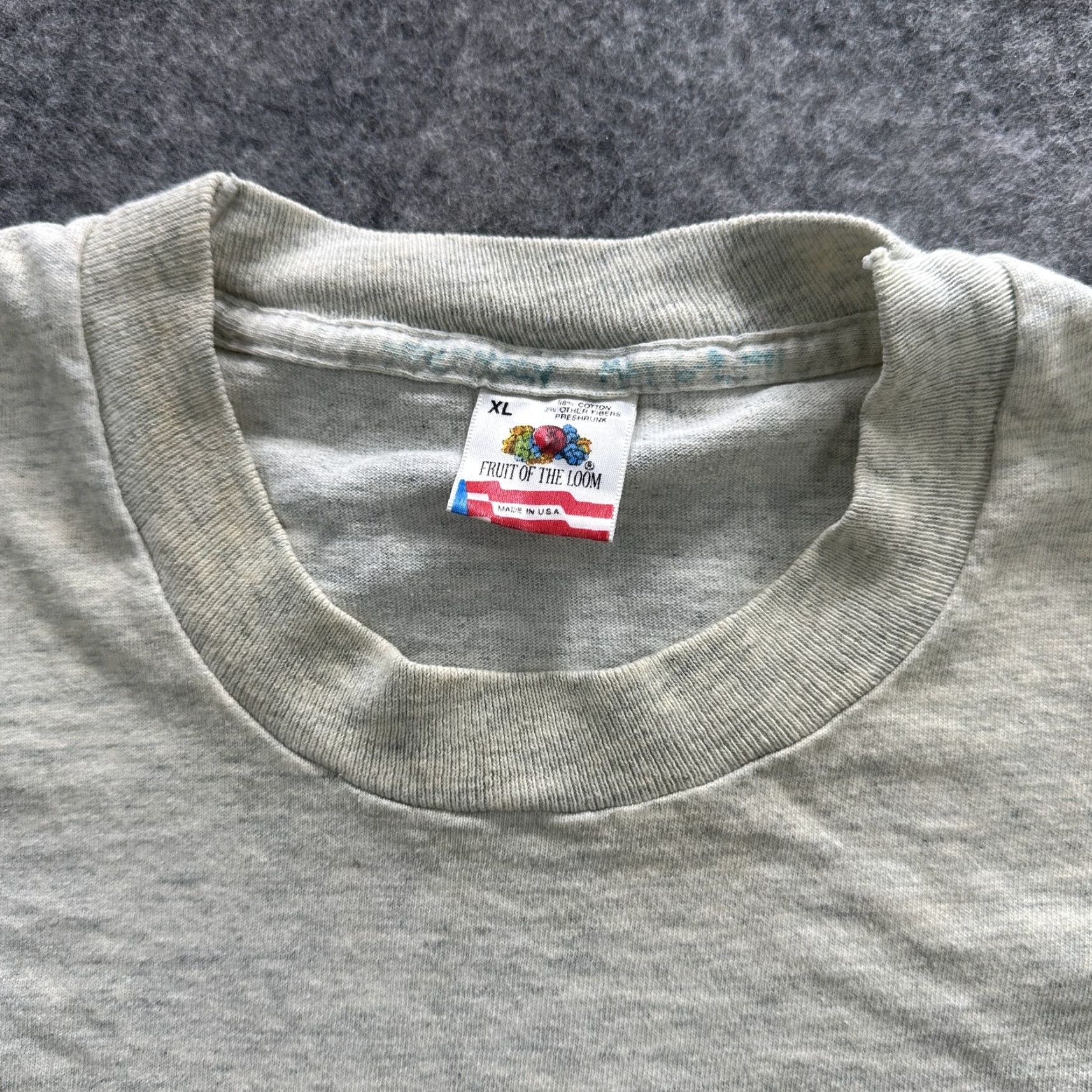 Fruit Of The Loom VINTAGE North Arkansas Railway Train T-Shirt Mens XL Gray 90s USA Travel Trains Railroad Tee Size US XL / EU 56 / 4 - 6 Thumbnail