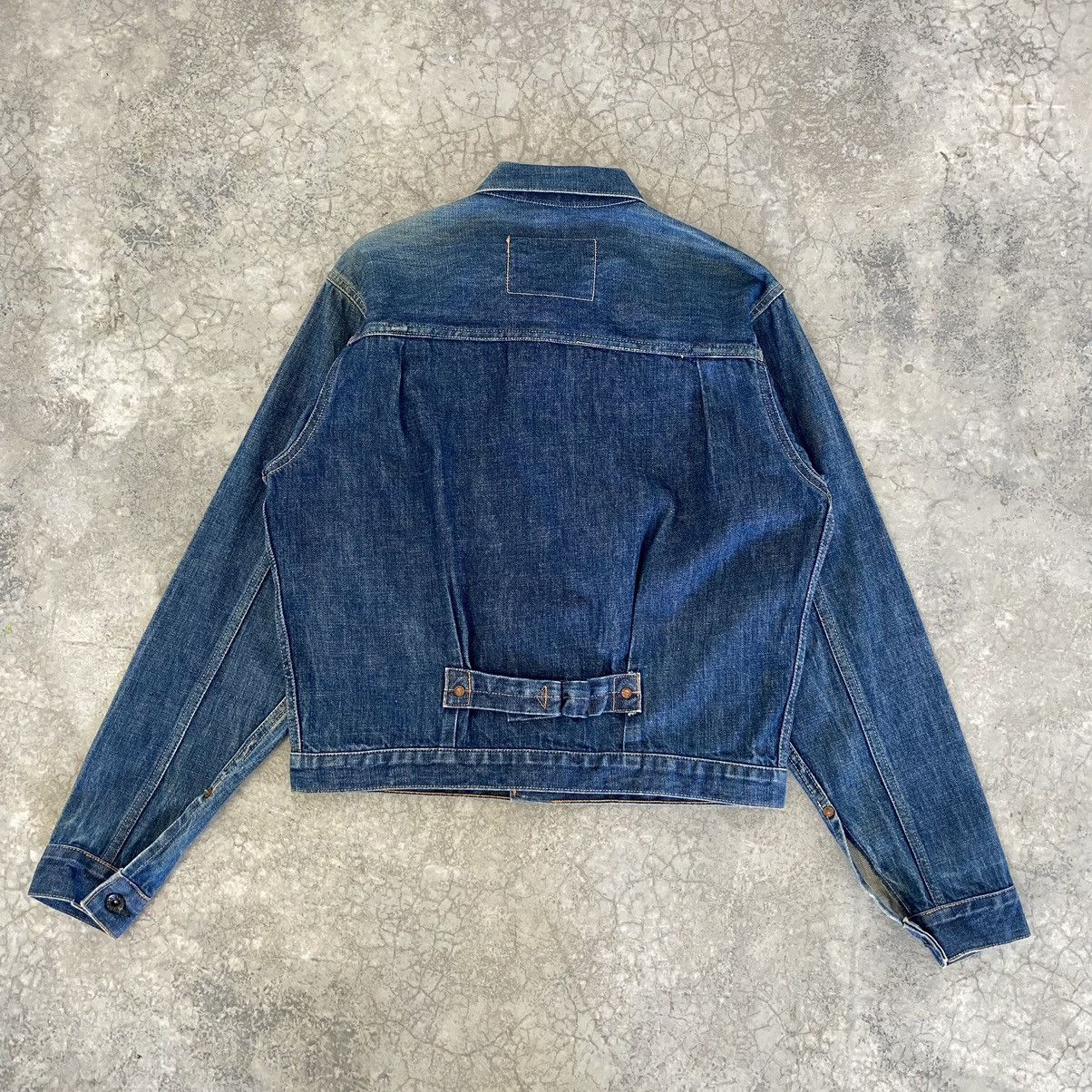 Evisu VTG 90’s Evis Type 1 Cinch Back Pleated Denim Jacket Size US S / EU 44-46 / 1 - 14 Thumbnail