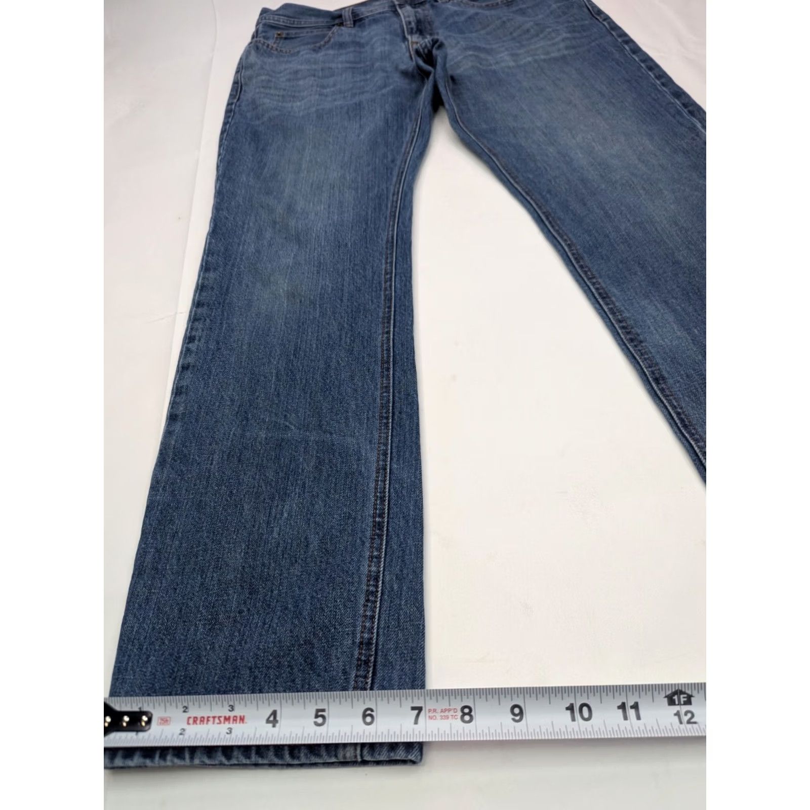 J.Crew J.CREW The Sutton Straight Jeans Blue Denim Men 31x30 Regular Non- distressed Solid Cotton Blend Size US 33 - 2 Thumbnail