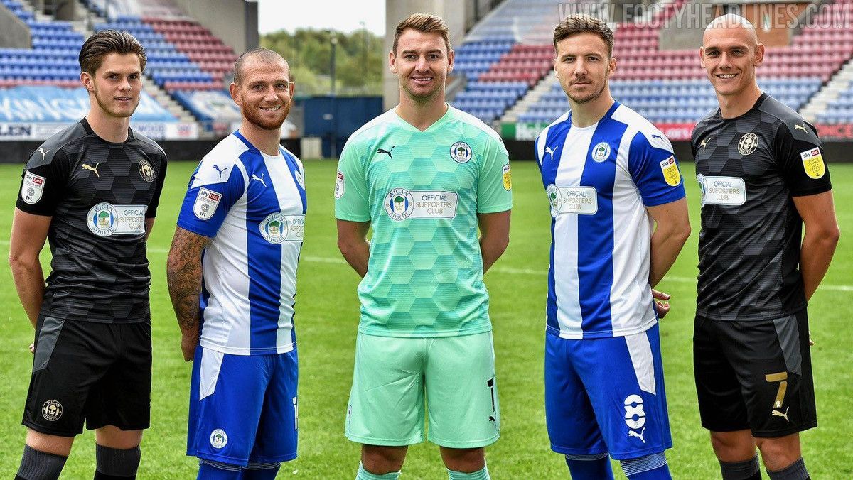 Puma 2020 2021 Wigan Athletic England Puma Away Kit Soccer Jersey Size US L / EU 52-54 / 3 - 2 Thumbnail