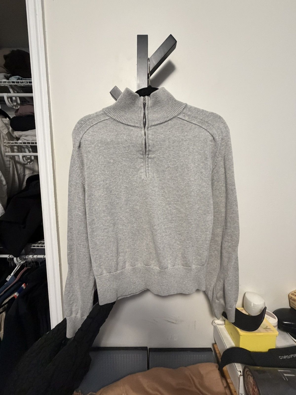 Vuja De Vuja De Frank Structured Half-Zip Knit Sweater | Grailed