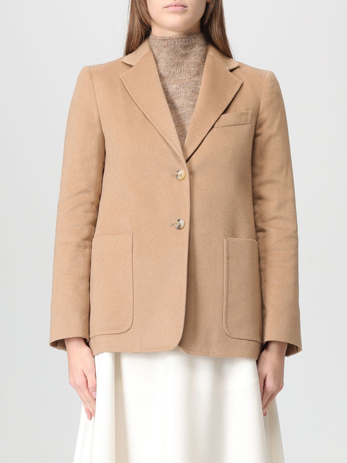Max Mara Max Mara Jacket Woman Beige Size M / US 6-8 / IT 42-44 - 1 Thumbnail