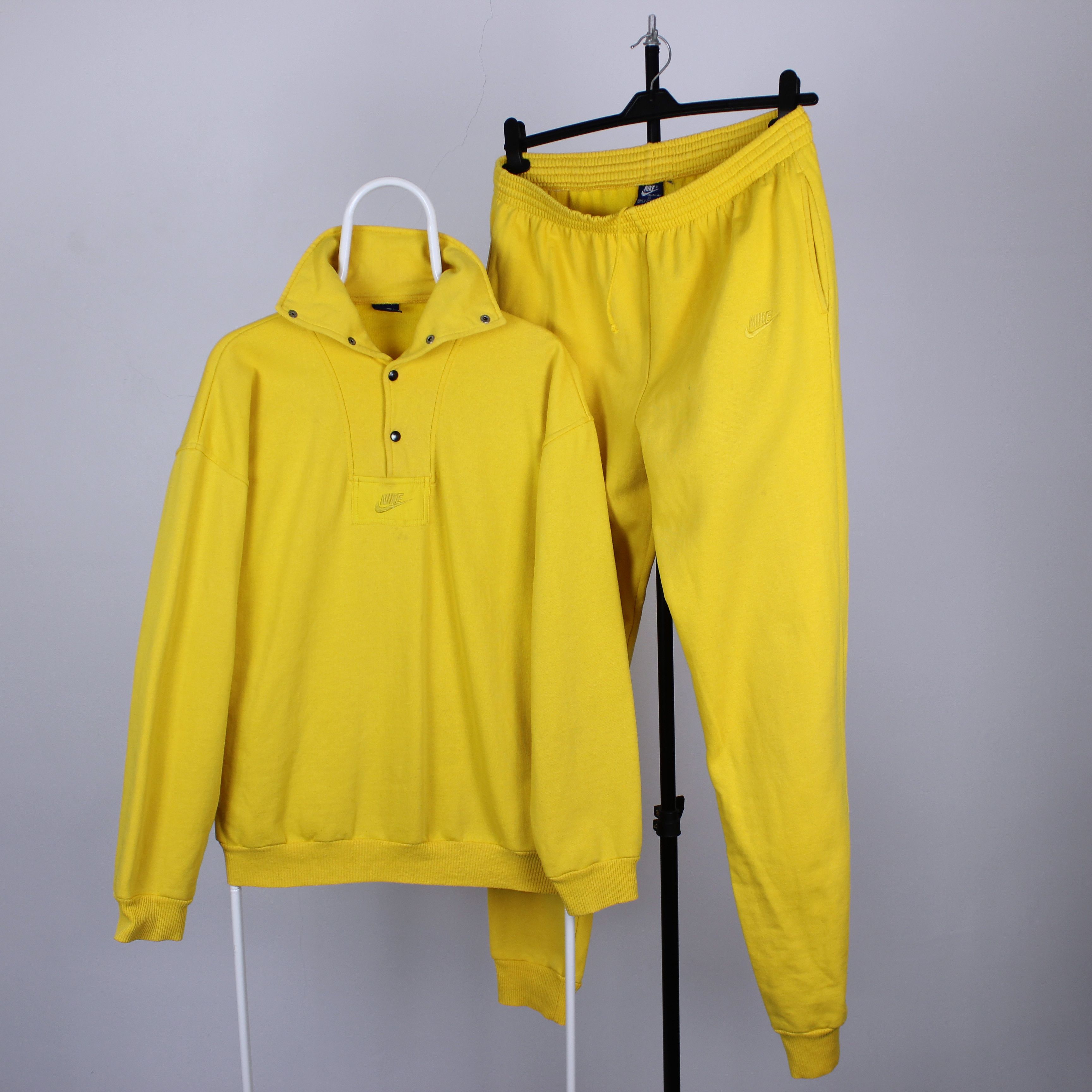 Nike Nike tracksuit full sweatshirt pants jogger yellow L XL Size US XL / EU 56 / 4 - 1 Thumbnail