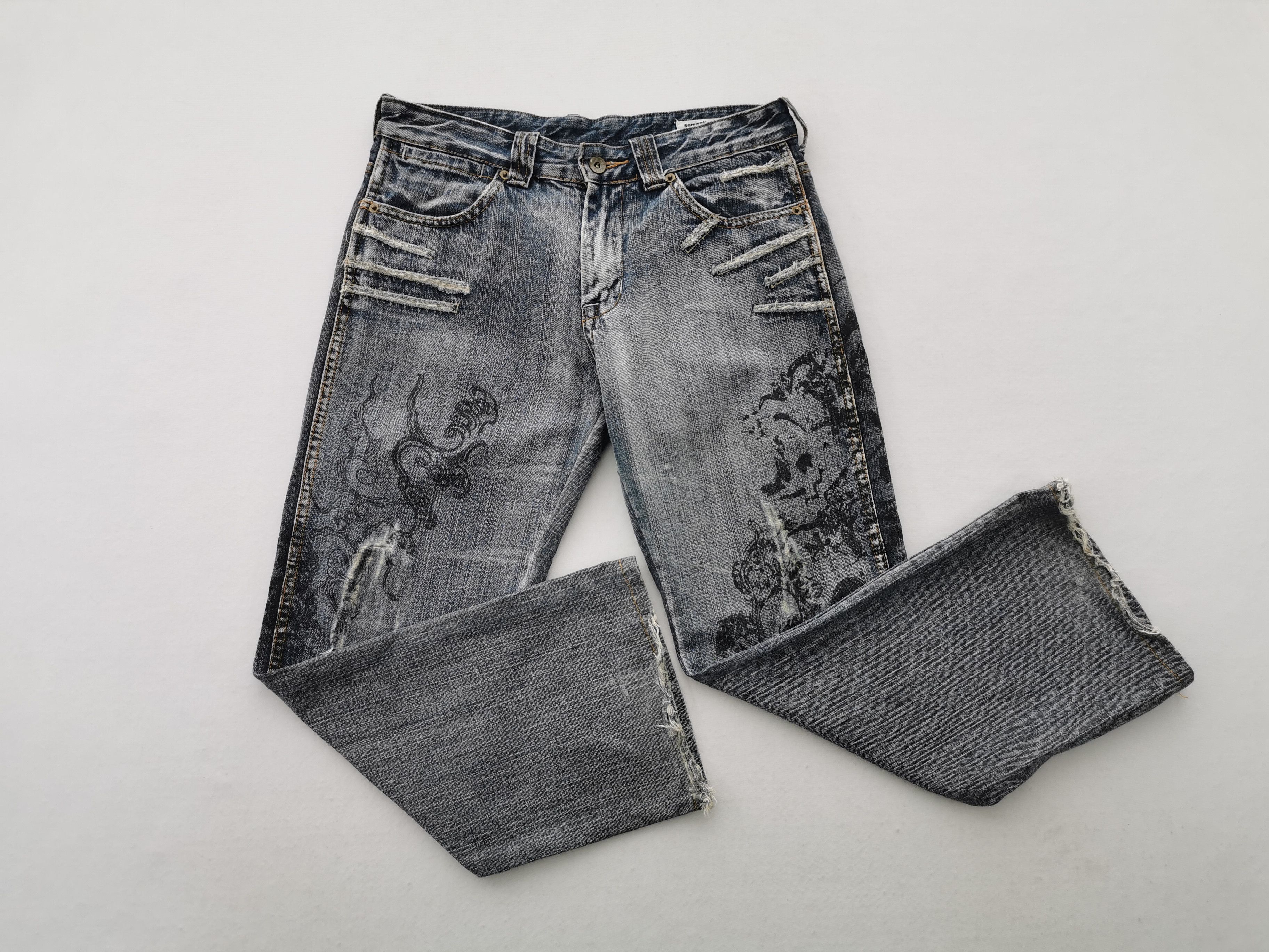 semanticdesign Semantic Design Embroidered Denim Jeans Size 31 Size US 31 - 3 Thumbnail