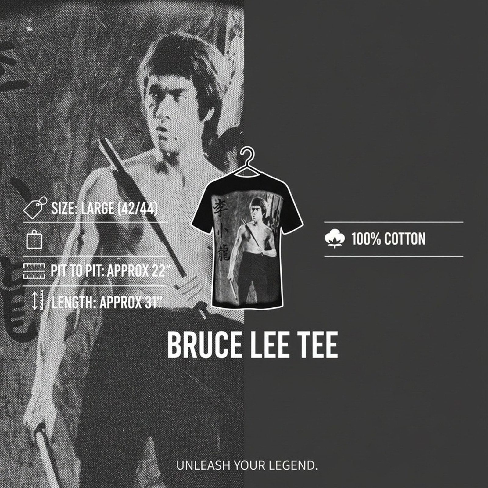 Other Bruce Lee A.V.E L.A Graphic Tee L NWOT Martial Arts Legend Size US L / EU 52-54 / 3 - 2 Thumbnail