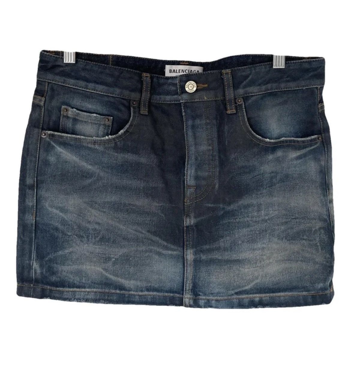 Balenciaga Balenciaga denim mini skirt Size 28" / US 6 / IT 42 - 1 Thumbnail