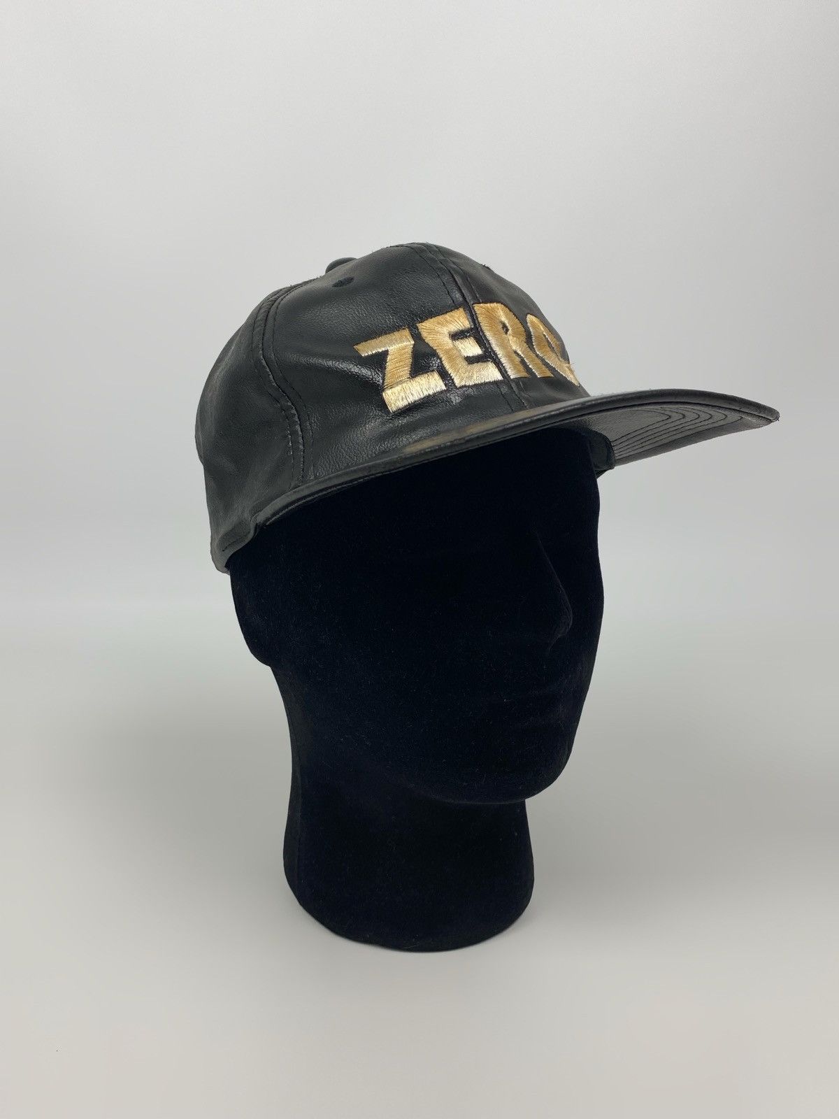 Vintage 1990’s Vintage Zero Spell Out PVC Coated Snap Back Hat Size ONE SIZE - 12 Thumbnail