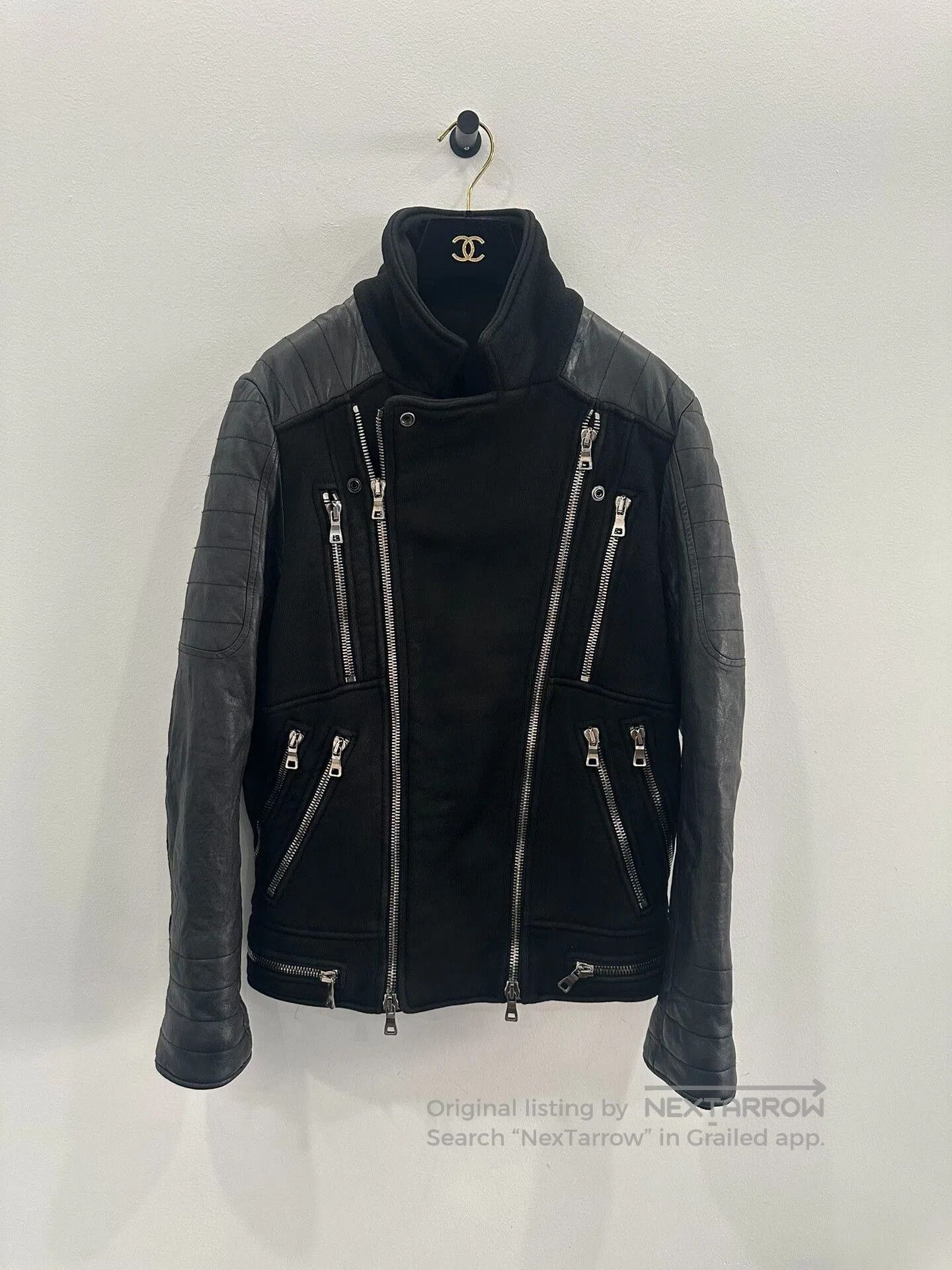 Balmain Balmain Black Zipper Biker Leather Jacket. Size US M / EU 48-50 / 2 - 1 Thumbnail