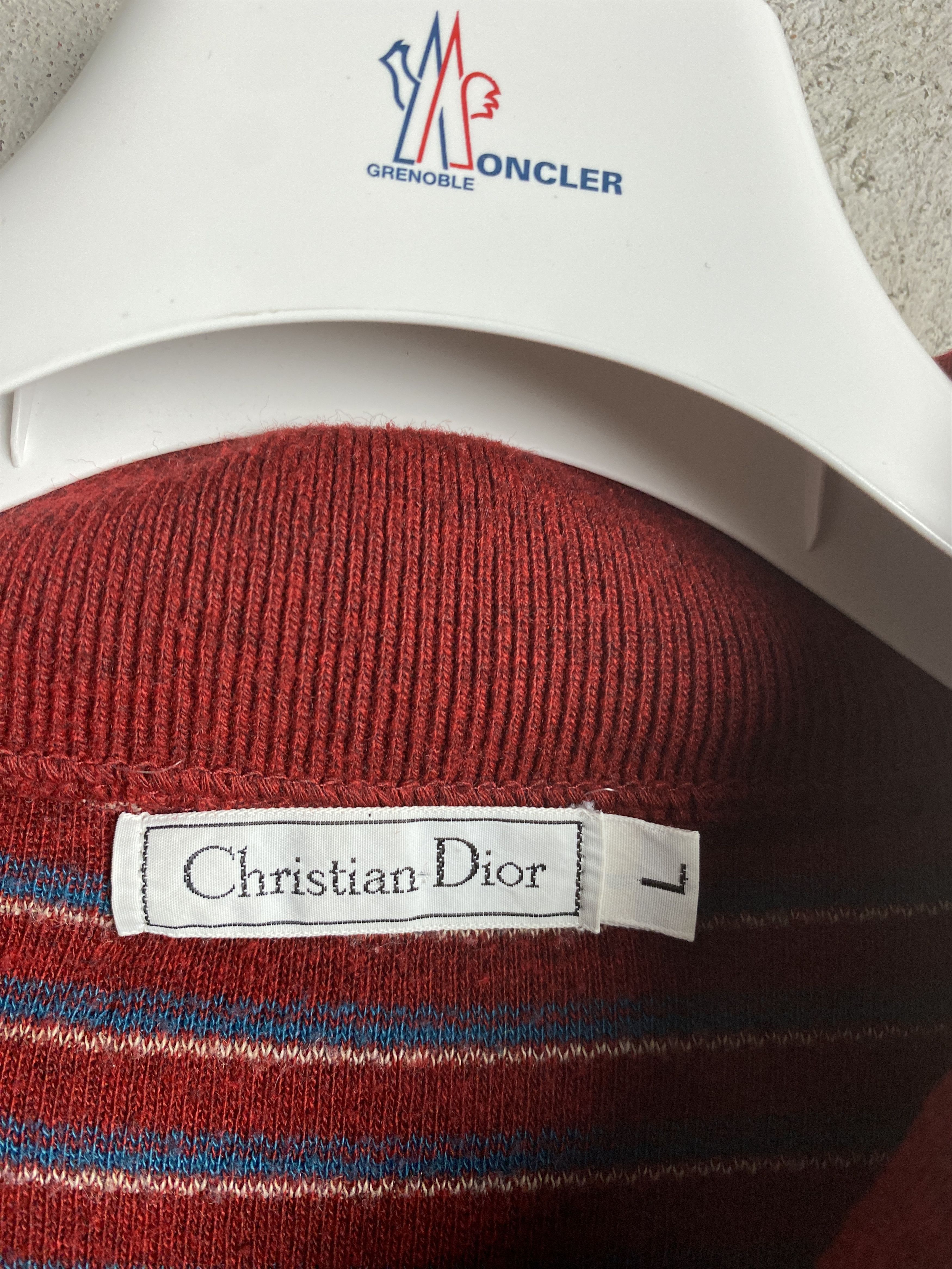 Dior Christian Dior vintage striped sweater knitwear 90s Size US L / EU 52-54 / 3 - 3 Thumbnail