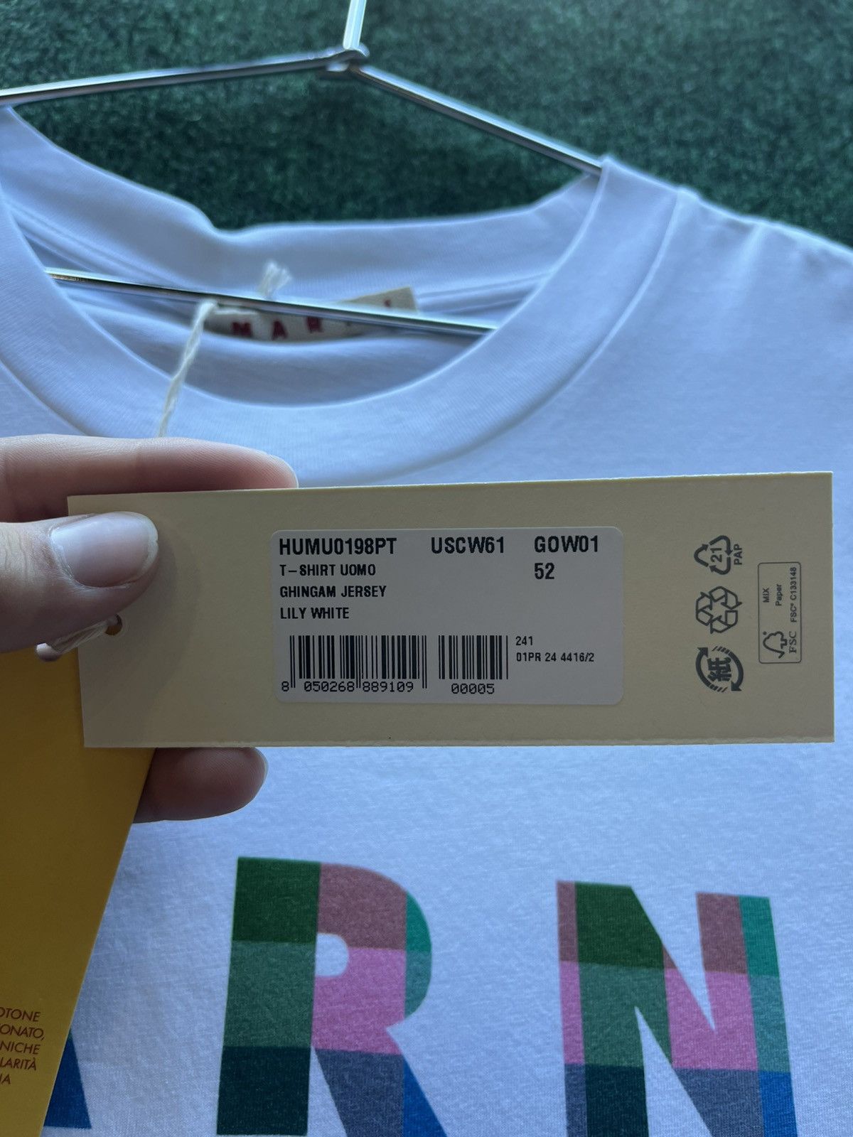Marni MARNI KNIT “LILY WHITE” TEE BRAND NEW Size US L / EU 52-54 / 3 - 4 Thumbnail