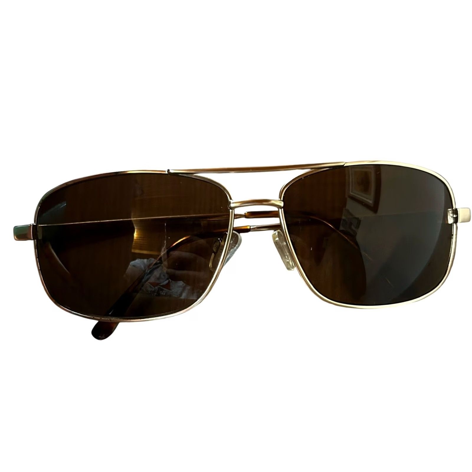 Calvin Klein Calvin Klein Sunglasses Unisex Aviator Frame Gold Full Rim R156S 718 UV400 Polarized Brown Lens Size ONE SIZE - 2 Thumbnail