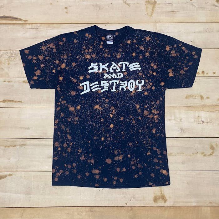 Hook-Ups × Thrasher × Vintage B108 90s SKATE AND DESTROY THRASHER ACID WASH TEE Size US XL / EU 56 / 4 - 1 Thumbnail