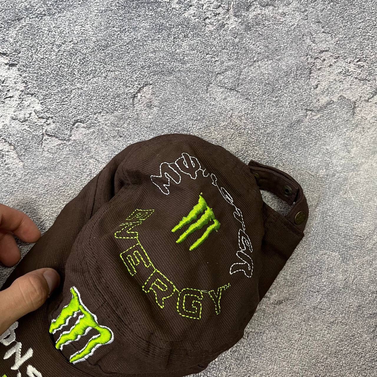Vintage Vintage New Era Monster Energy Brown Cap Hat Y2K Size ONE SIZE - 5 Thumbnail
