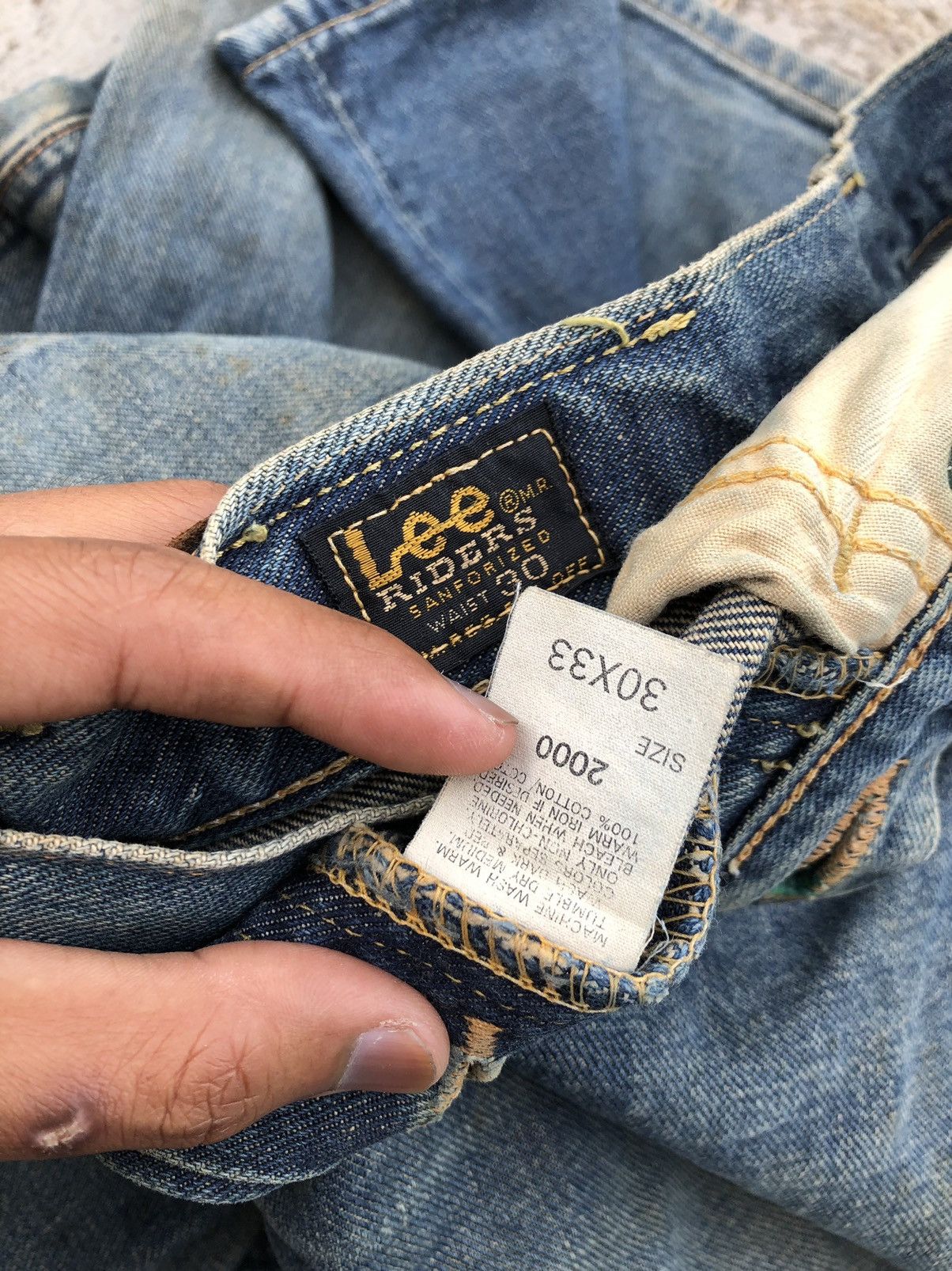 Lee WIDE LEG RUSTY BLUE VINTAGE SELVEDGE DENIM Size US 30 / EU 46 - 5 Thumbnail