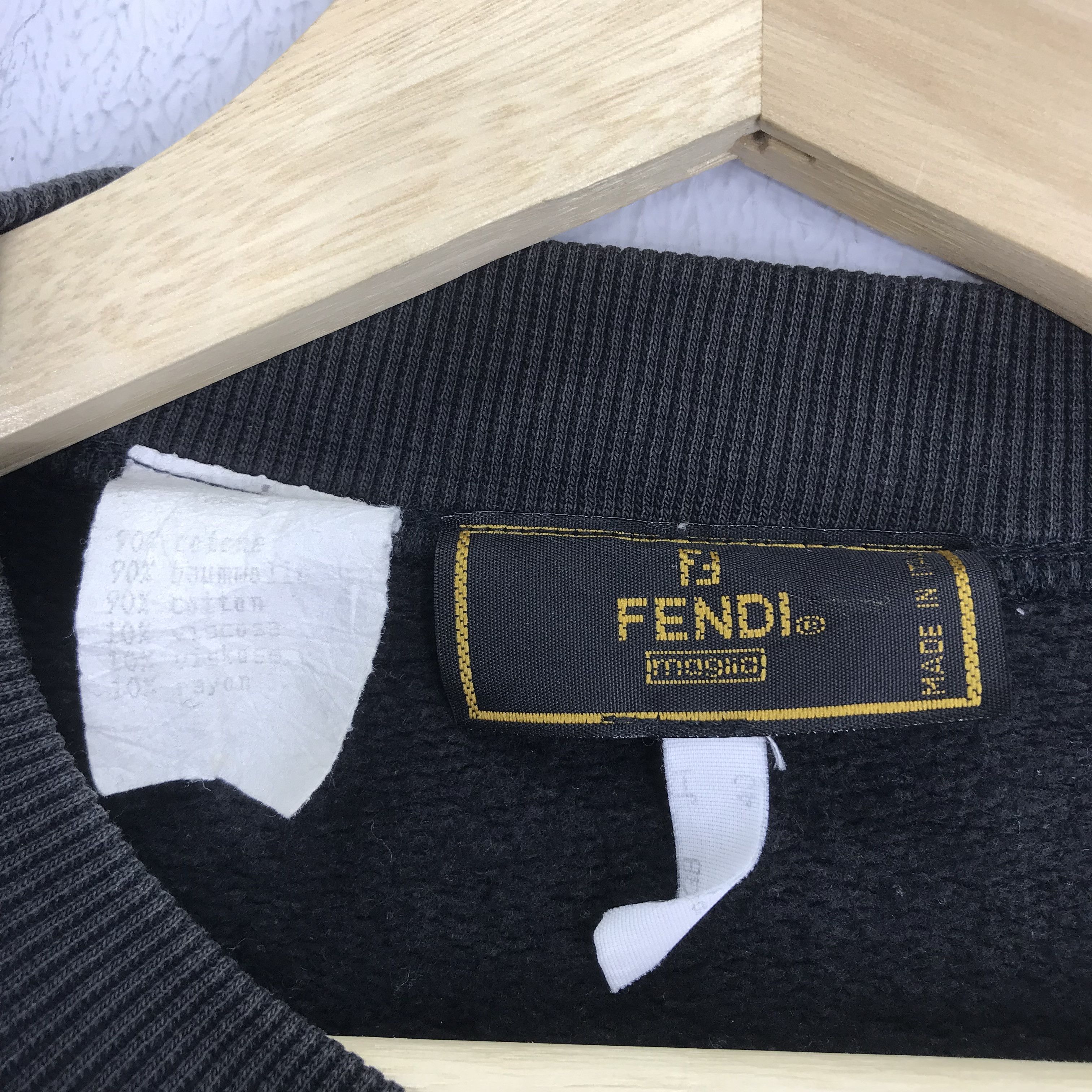 Fendi Vintage 90s Fendi Roma Italy Sweatshirt - 128 Size US M / EU 48-50 / 2 - 8 Thumbnail