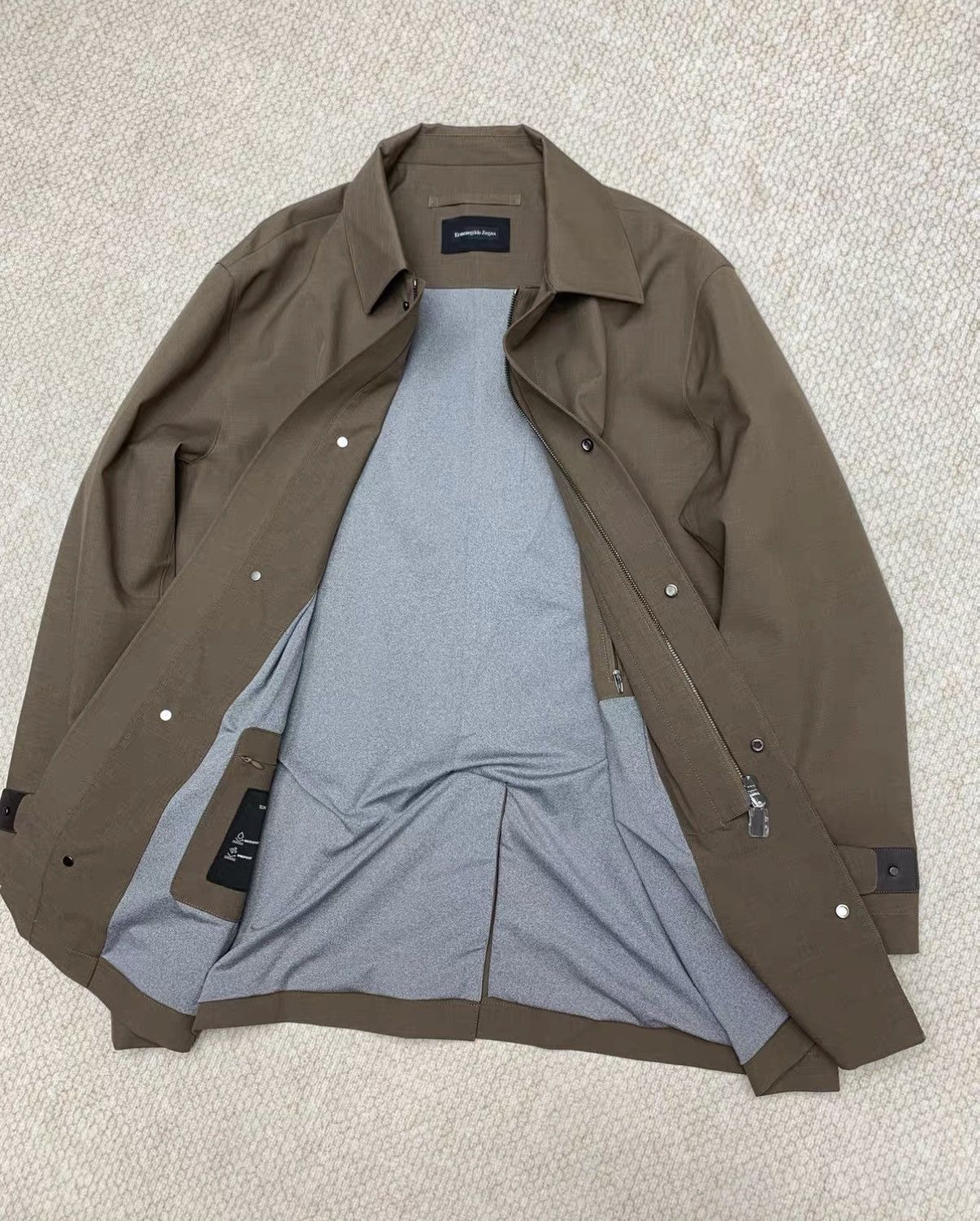 Ermenegildo Zegna Ermenegildo Zegna Coffee Taped Lapel Trench Coat Size US M / EU 48-50 / 2 - 4 Thumbnail
