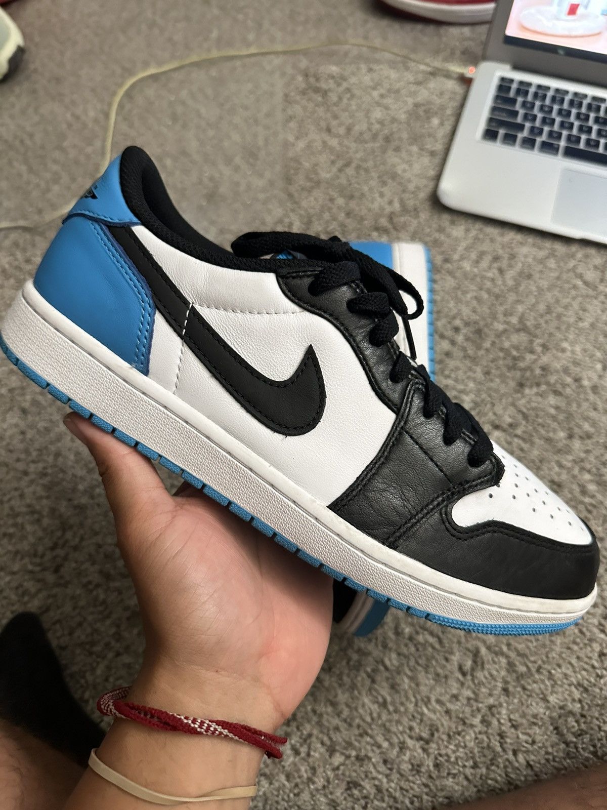 Jordan Brand Air jordan 1 low unc powder white blue black OG - size 10.5 Size US 10.5 / EU 43-44 - 9 Thumbnail