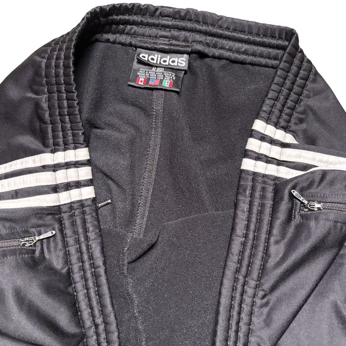 Adidas Vintage 90s Adidas Black Tre Foil Track Pants Men's Large Size US 38 / EU 54 - 3 Thumbnail