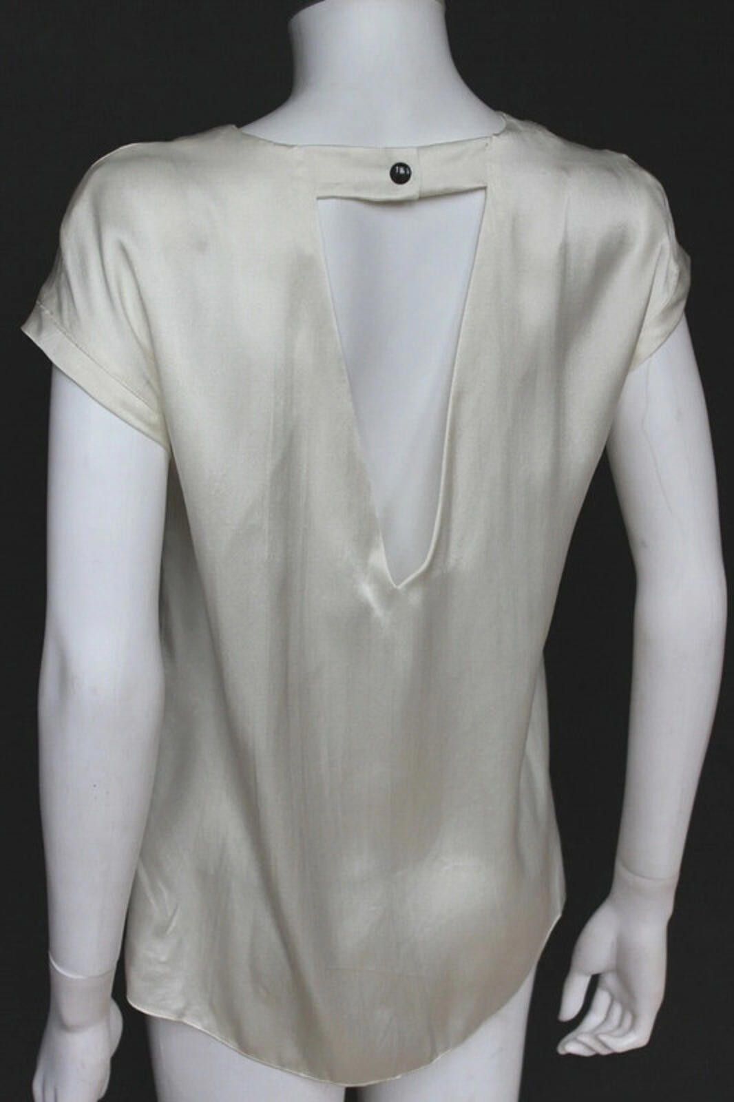 Sandro Sandro Cream Silk Cut out Top black lace size 2 uk 10 Size M / US 6-8 / IT 42-44 - 3 Thumbnail