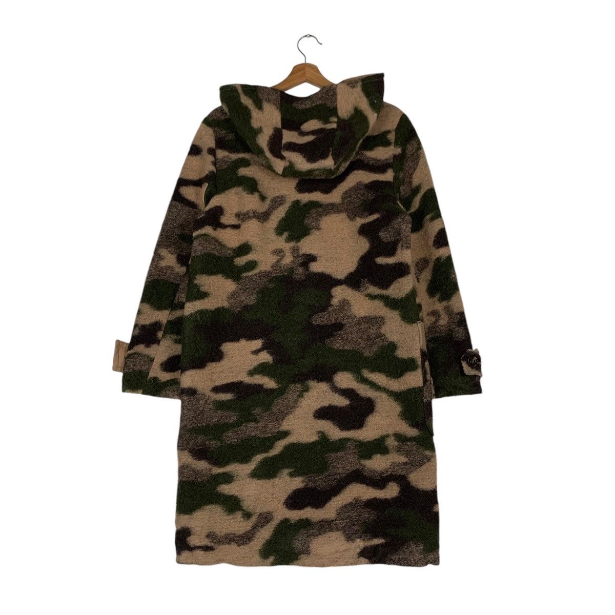 Japanese Brand FIROSA Wool Camo Long Coat Hooded Jacket #1354-C61 Size M / US 6-8 / IT 42-44 - 7 Thumbnail