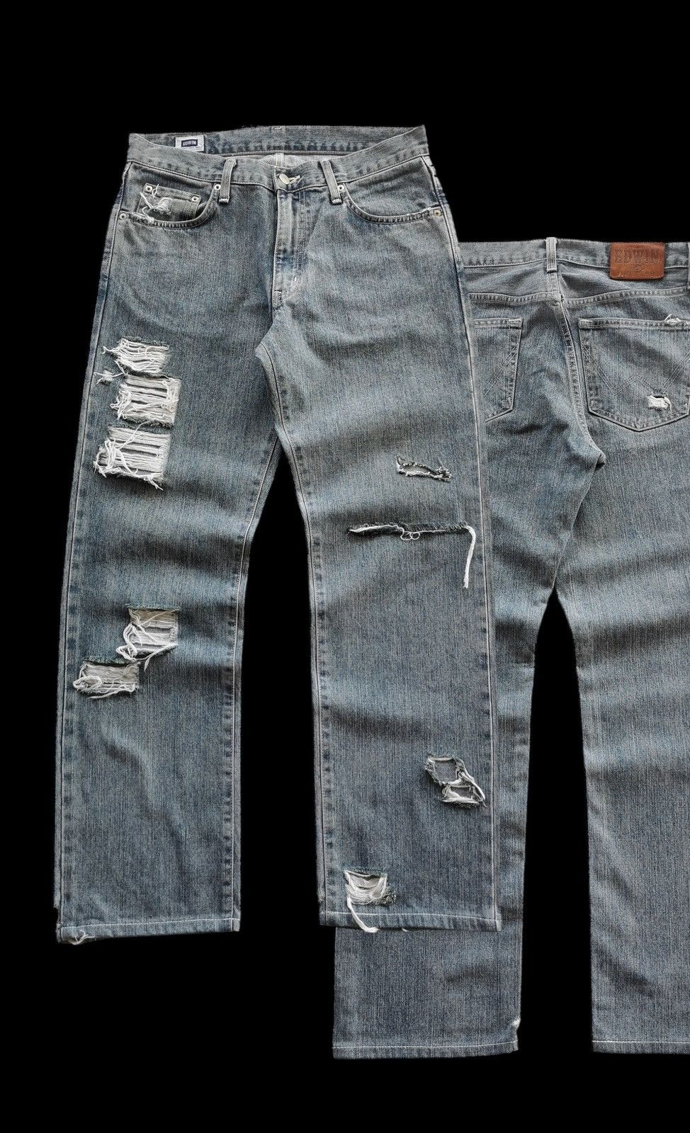 Edwin Japan Ripped Distressed Denim Jeans