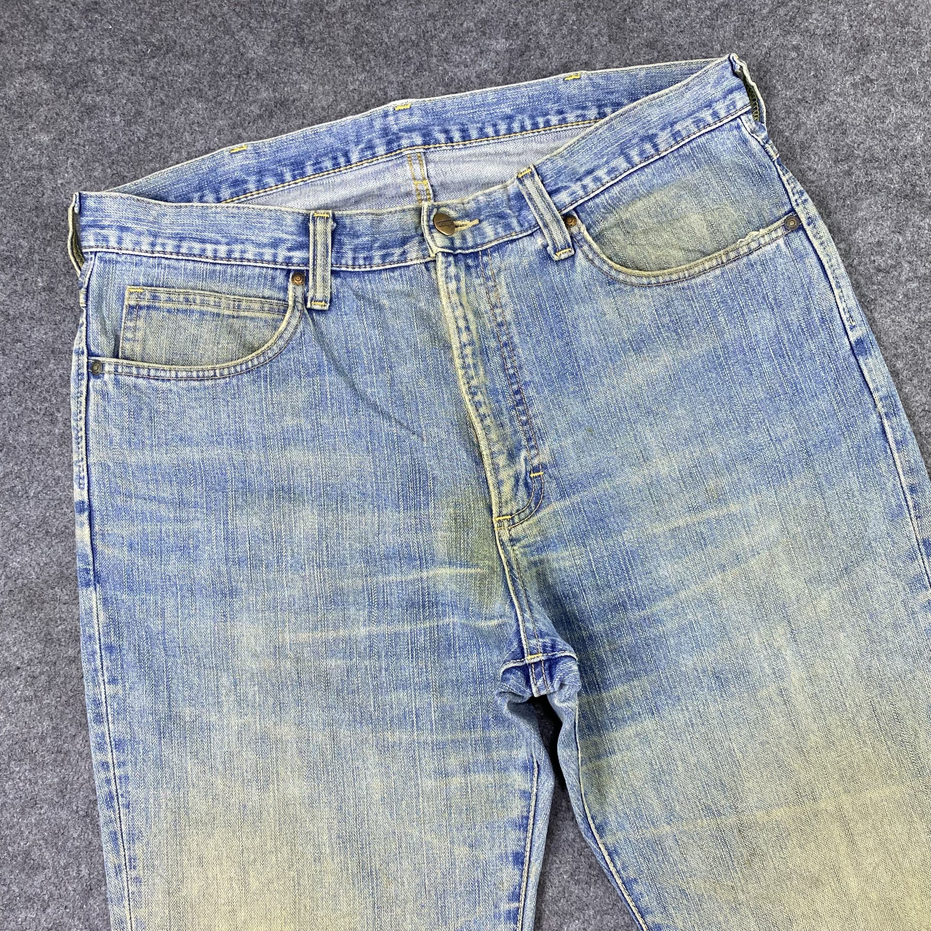 Jean × Vintage × Wrangler Vintage wrangler Distressed Blue Wash jeans-J1160 Size US 38 / EU 54 - 5 Thumbnail