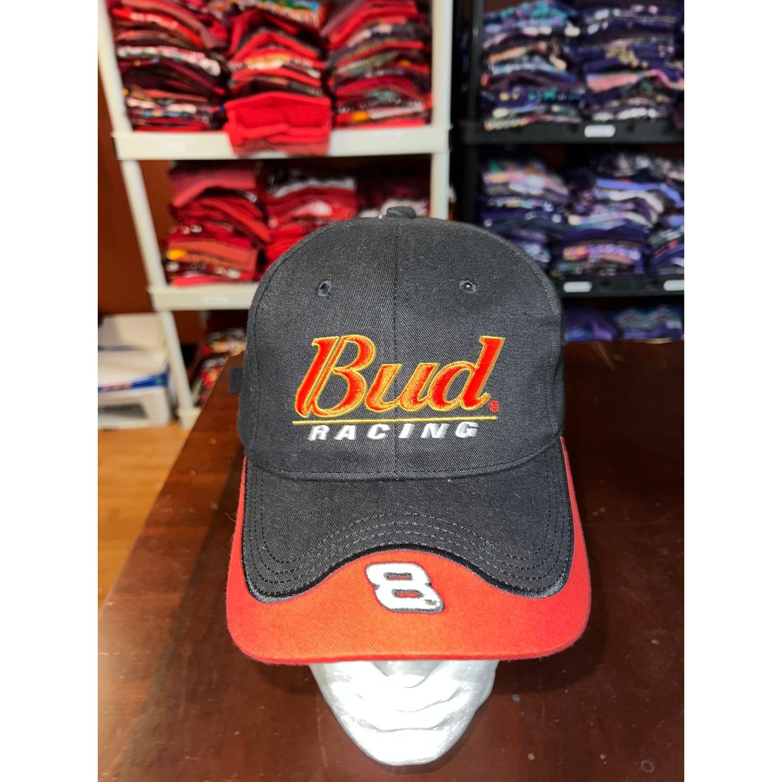 NASCAR Vintage Dale Jr Hat Nascar Bud Racing Black #8 Cap 2001 Size ONE SIZE - 2 Thumbnail