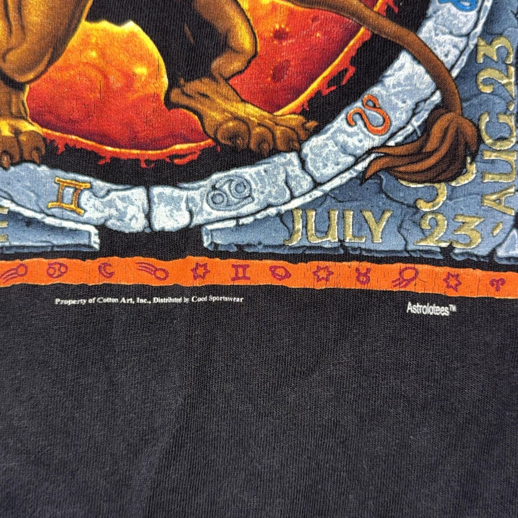 Vintage VINTAGE Coed Sportswear Shirt Mens XL Black Leo Zodiac Lion Graphic Tee USA 90s Size US XL / EU 56 / 4 - 7 Thumbnail