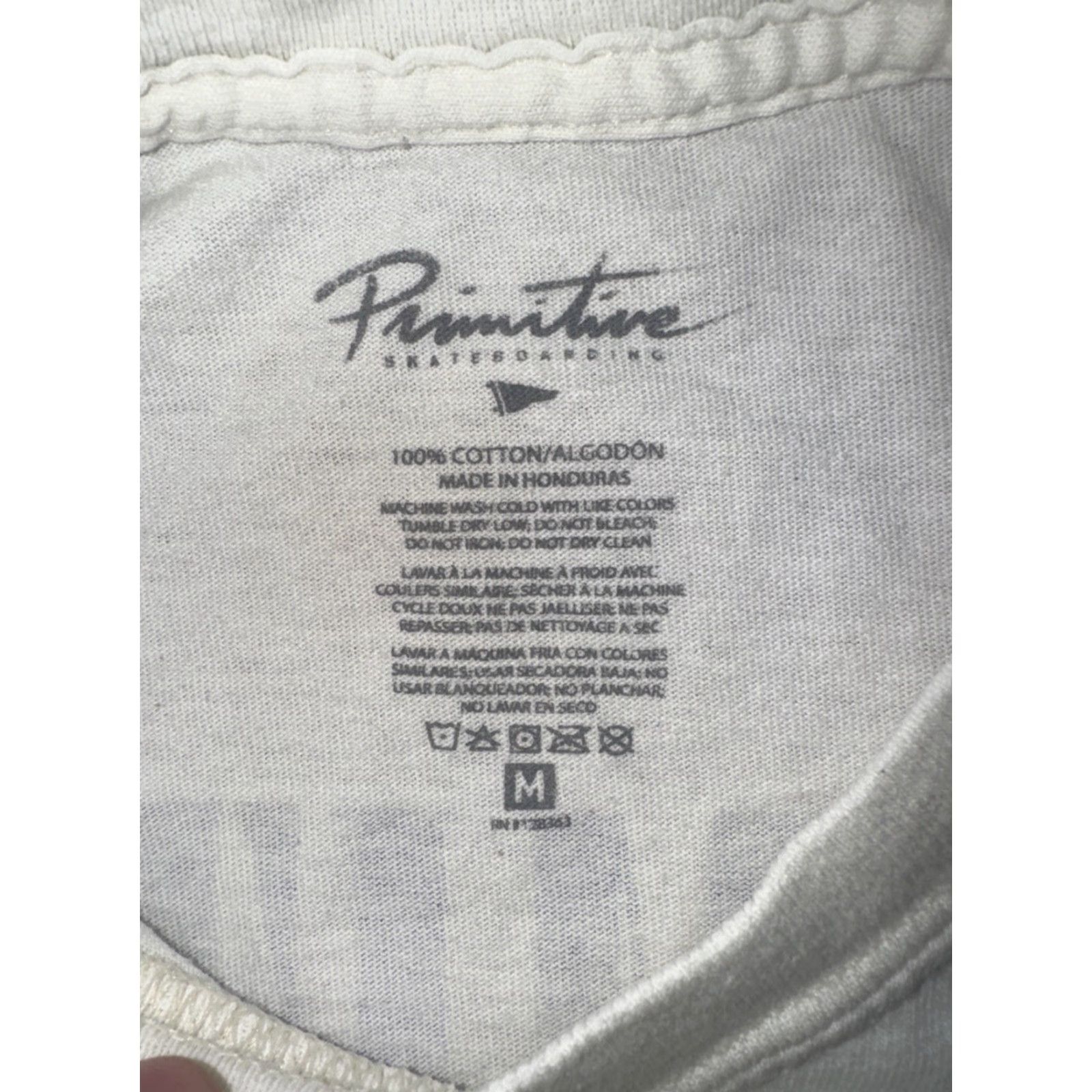 Primitive Primitive Heart Breakers Club Graphic T-Shirt White Medium Mens Cotton Short Sleeve Crew Neck Vintage No 18x25 Skate Streetwear Size US M / EU 48-50 / 2 - 6 Thumbnail