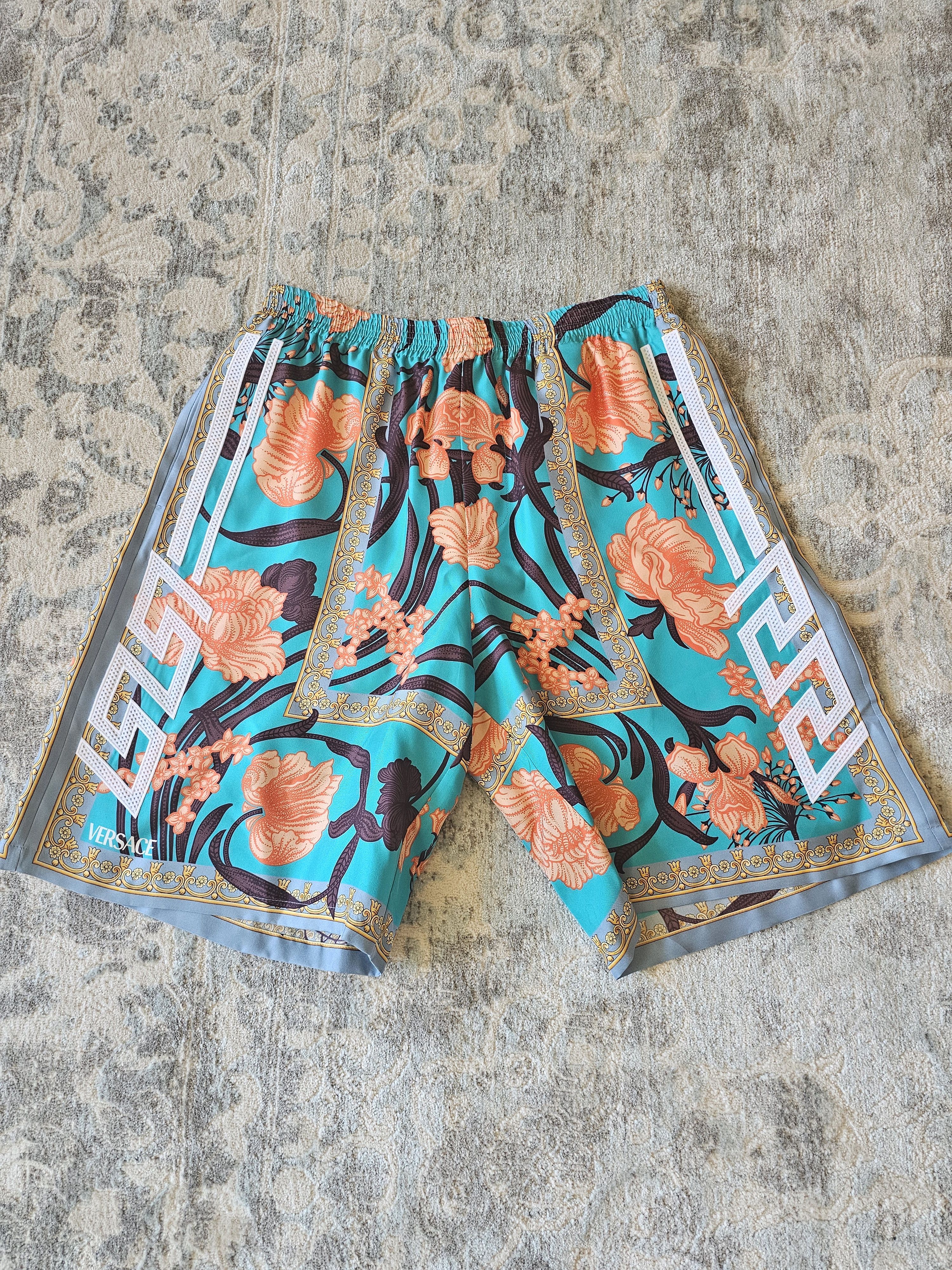 Versace Versace Men's Acid Bouquet Silk Shorts Size US 32 / EU 48 - 5 Thumbnail