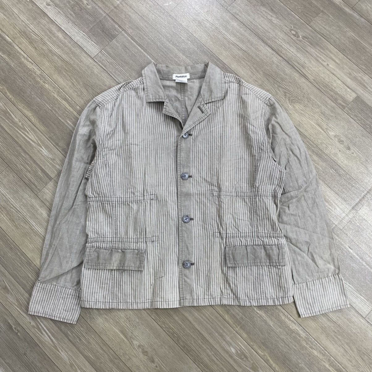 Vintage Plantation by Issey Miyake Striped Blouse Button Up