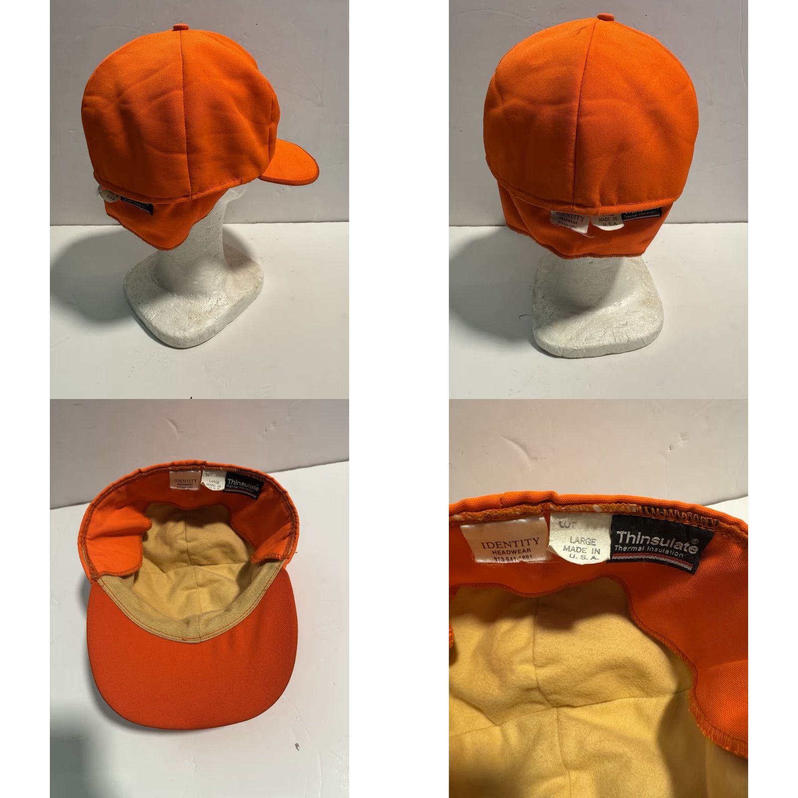 Vintage VINTAGE Red Wings Irish Setter Hat Cap Orange Large Ear Flaps Trucker Hat Hunting Patch Trap Mens L Orange Hunting Ear Flap Cap Size ONE SIZE - 8 Thumbnail