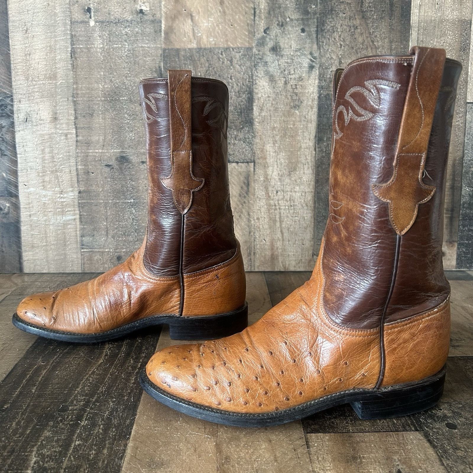 Lucchese Lucchese Classics L8348 Ostrich Cowboy Boots Mens 6.5 D Size US 6.5 / EU 39-40 - 1 Thumbnail