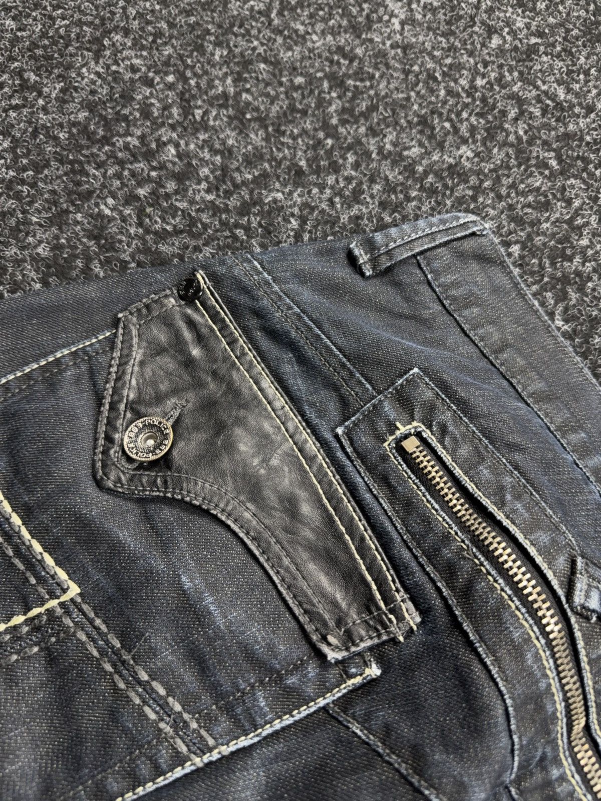 Japanese Brand Y2K Japanese Police G-Star style 00s Retro Dark Denim Jeans Size US 32 / EU 48 - 21 Thumbnail
