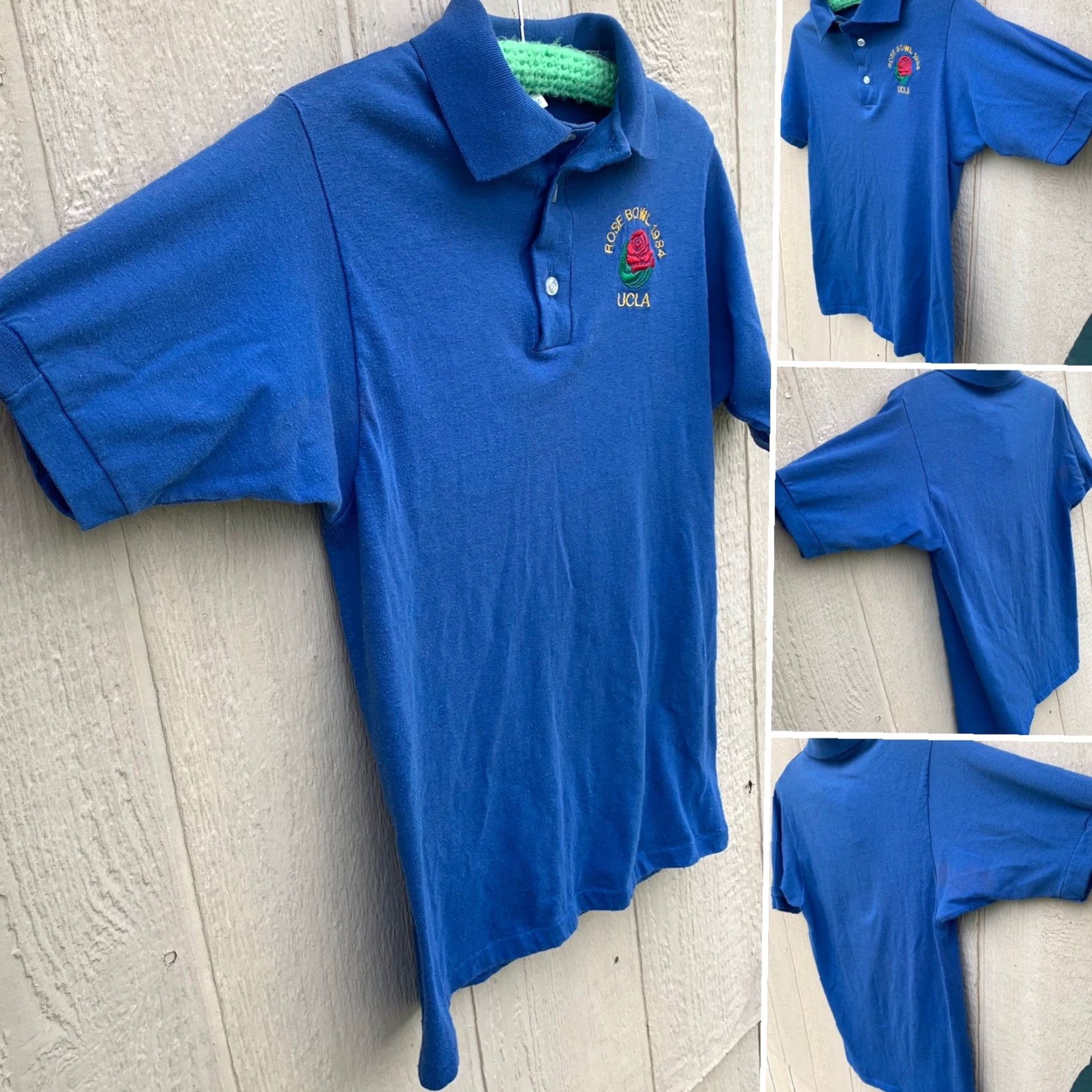 Vintage VINTAGE UCLA Rose Bowl 1984 embroidered polo shirt single stitch size M Artex Polo Men Blue 80s College University Sports Embroidered Size US M / EU 48-50 / 2 - 2 Thumbnail