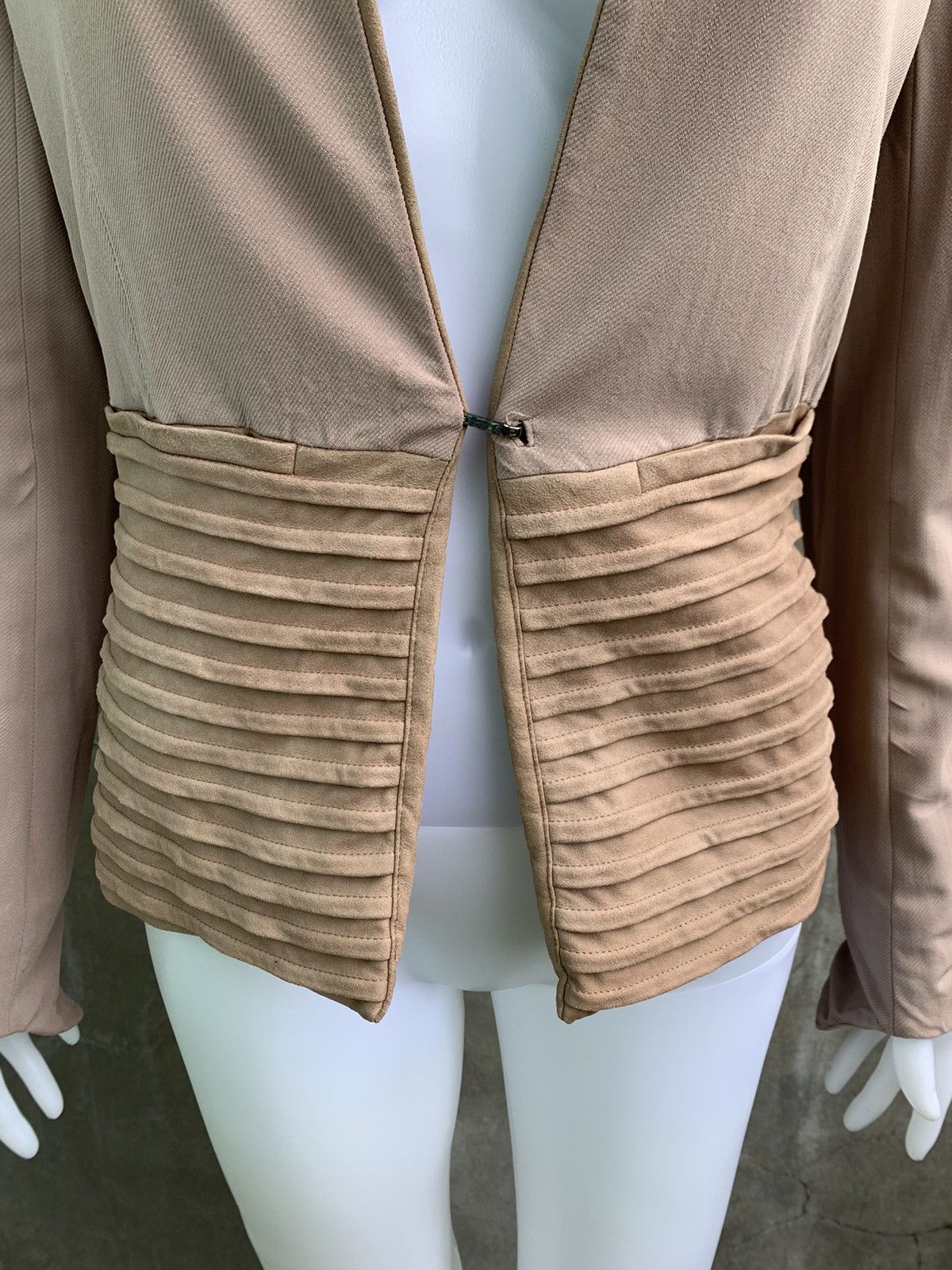 Helmut Lang Leather Panel Blazer Size M / US 6-8 / IT 42-44 - 4 Thumbnail