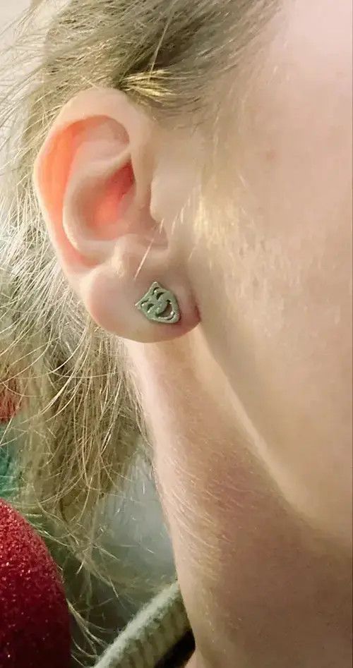 Other Happy Sad Face Nail Stud Earrings Size ONE SIZE - 4 Thumbnail