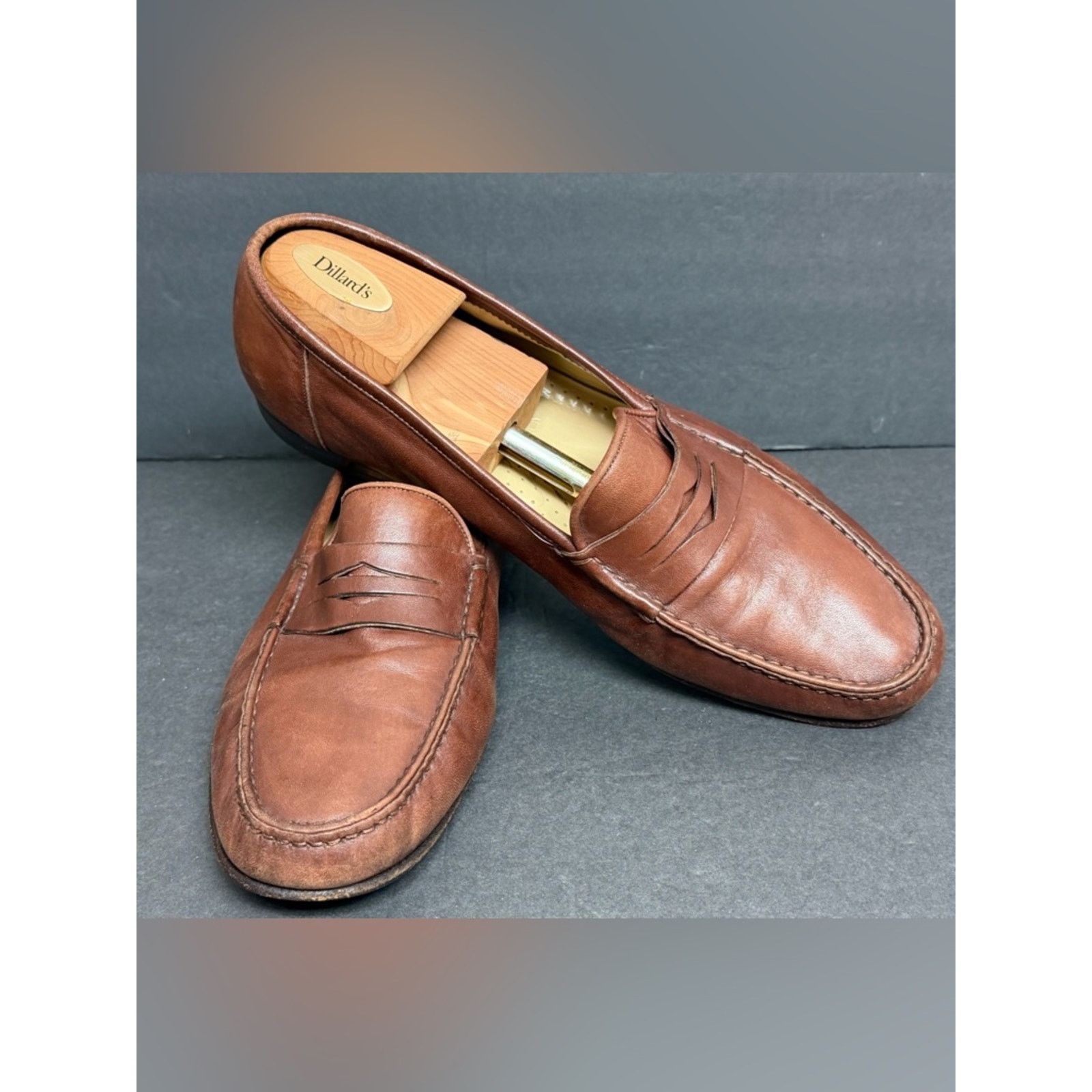 Santoni SANTONI Casual Leather Loafer Slip-On Shoes Men US 12 D $599 Size US 12 / EU 45 - 3 Thumbnail