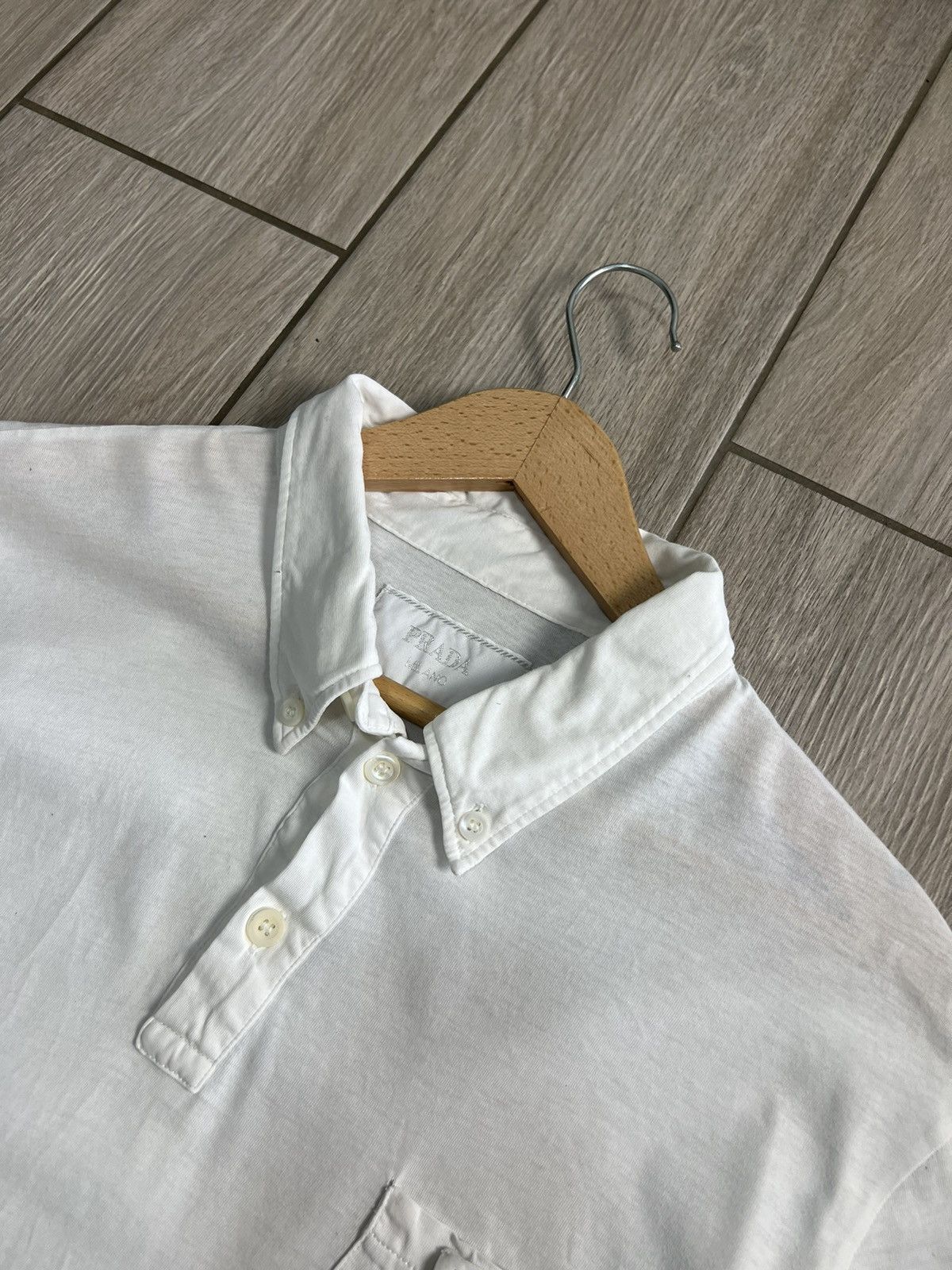 Prada 😍 Prada T-shirt Basic White New Collection Mini Logo Size US L / EU 52-54 / 3 - 6 Thumbnail